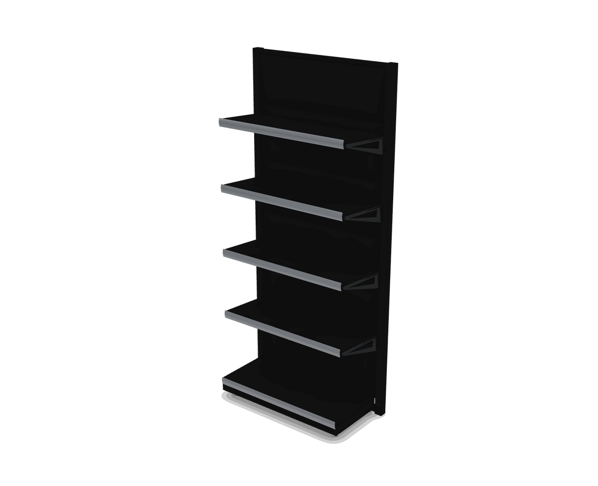 Góndola de pared 90 × 195 × 42 cm · 5 niveles armada